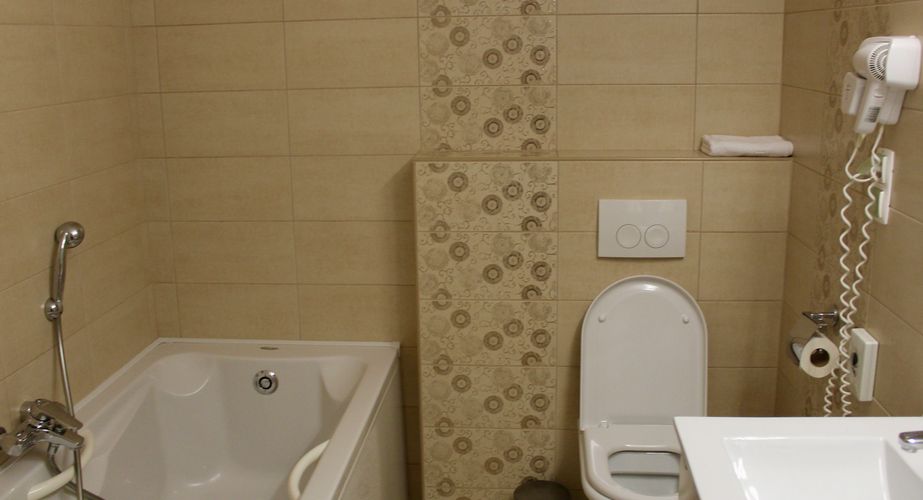 Voorbeeldappartement badkamer